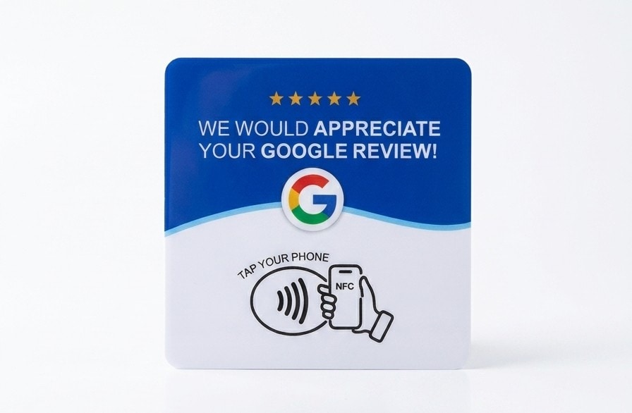 Censio NFC pločica s pozivom na Google recenziju
